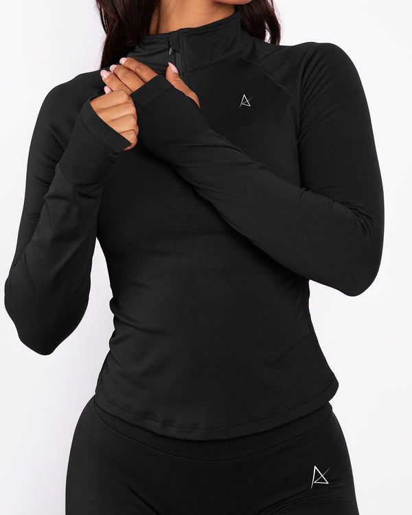 Kelly | Half Zip Long Sleeve Top - TTB2
