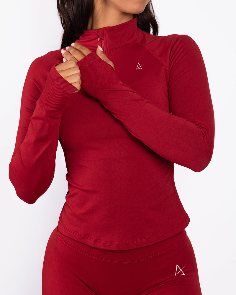 Kelly | Half Zip Long Sleeve Top - TTB4